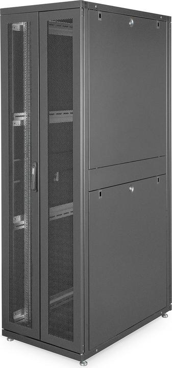 Actual product image Digitus Server cabinet 48,3cm 19inch 42U black RAL9005 1970x600x1000mm perforated door incl.28x mounting... (42 RU, 19 inch rack)