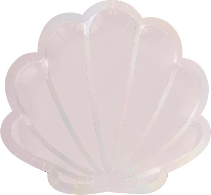 Image du produit Ginger Ray Assiette coquillage irisée (8p.) (8 x)