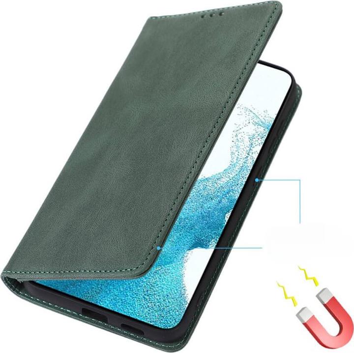 Image du produit Cover-Discount Galaxy A25 5G - Housse Vintage Flip Case verte (Samsung Galaxy A25 5G)