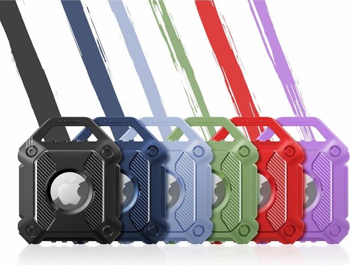 Actual product image Screenguard Apple Airtag Rugged Armor Case Cover with Pendant