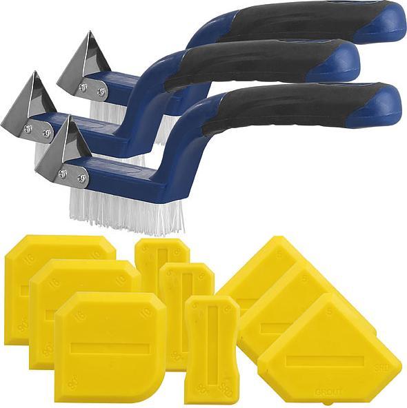 Produktbild AGT 3er-Set 5in1-Fugenwerkzeug, Fugenmesser, Fugenbürste & Fugen glättern