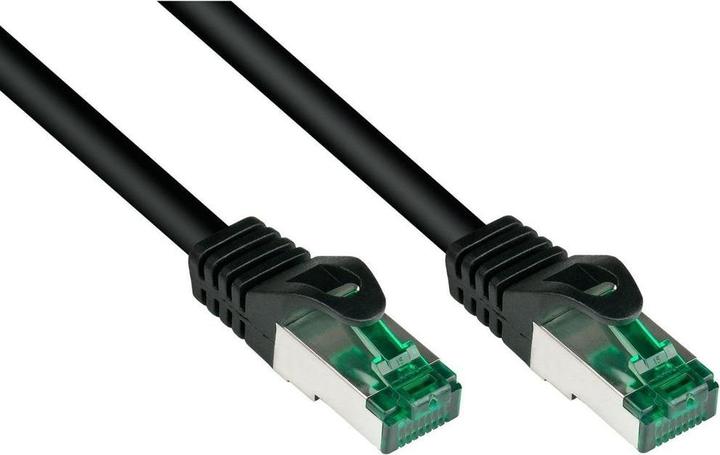 Image du produit Kabelmeister Câble patch avec protection d'encliquetage, Outdoor (IP66), Cat.6A, S/FTP, PiMF, 500MHz, CU, noir, (S/FTP, CAT6a, 100 m)