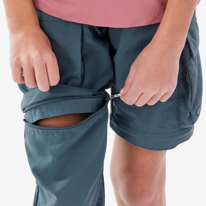 Actual product image Quechua Zip-Off-Hose Kinder Gr. 123–172 Wandern - MH500 blau (10, 11, 12)