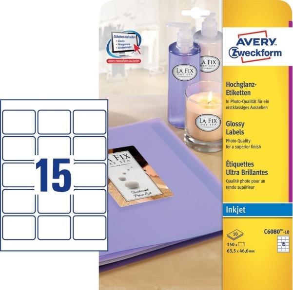 Produktbild Avery Glänzende Etiketten