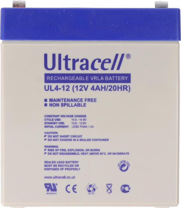 Actual product image Ultracell Akku UL4-12 AGM Blei Gel (12 V, 4 Ah)
