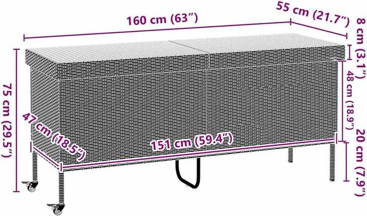 Actual product image VidaXL Garden chest with castors