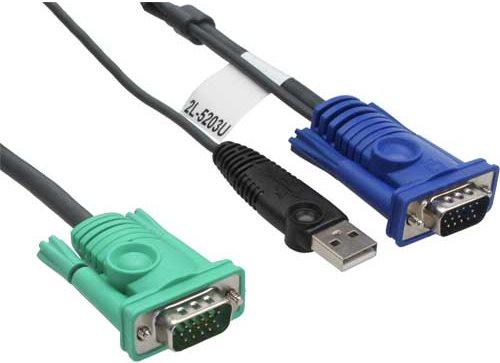 Immagine prodotto Aten 2L-5203U Cavo KVM (HD15-SVGA, USB, USB) - 3 m