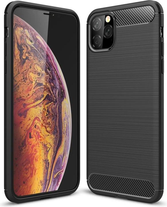 Actual product image Screenguard Apple iPhone 11 Pro Max Case Carbon Brushed Soft TPU (Apple iPhone 11 Pro Max)