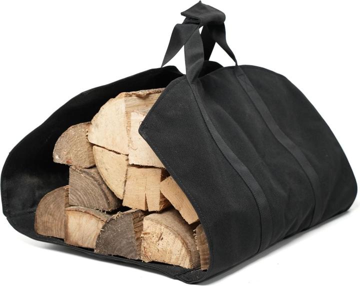 Immagine prodotto Hermex Borsa porta legna Borsa per caminetto Porta legna da esterno Aiuto per il trasporto della legna da (42 x 84 cm)