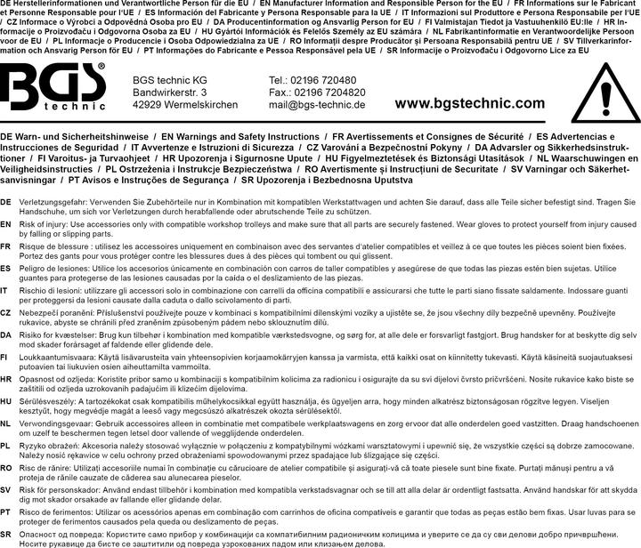 Produktbild BGS Schubladen-Laufschienen | für Metall-Werkzeugkoffer Art. 3312 | 2-tlg.