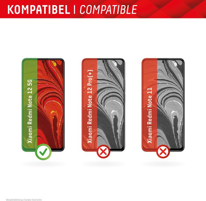 Actual product image Displex Real Glass, 2D Panzerglas (1 Piece, Xiaomi Redmi Note 12 5G, Xiaomi Poco X5, Xiaomi Redmi Note 12)