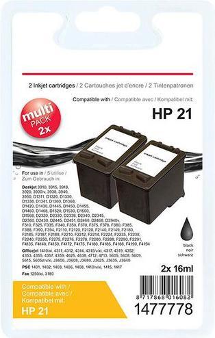 Produktbild Office Depot Tintenpatrone Kompatibel HP 21 C9351AE Schwarz (BK)