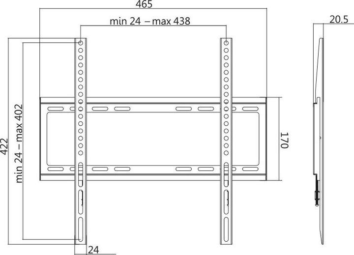 Immagine prodotto LogiLink Supporto da parete per TV (Muro, 55", 35 kg)