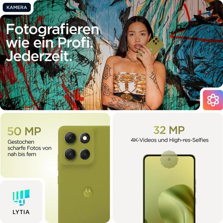 Actual product image Motorola G86 (256 GB, Golden Cypress, 6.67", Dual SIM, 50 Mpx)