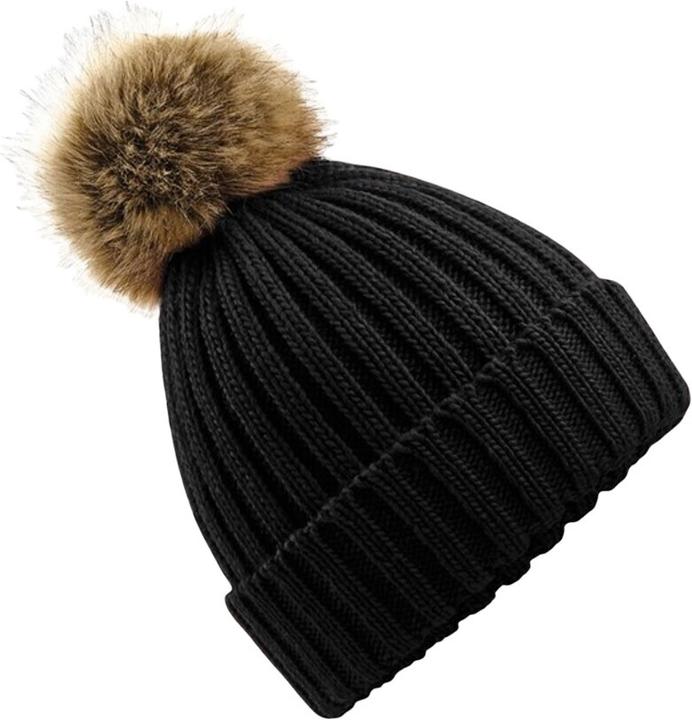 Beechfield Strickmütze Mit Bommel (One Size)