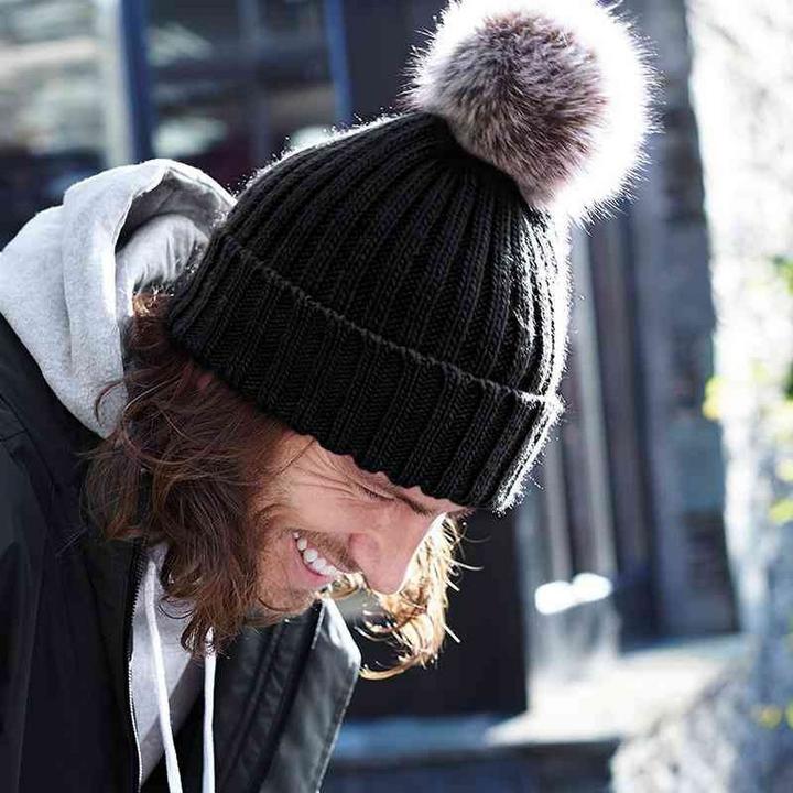 Image du produit Beechfield Bonnet Tricoté Avec Pompon (Taille unique)