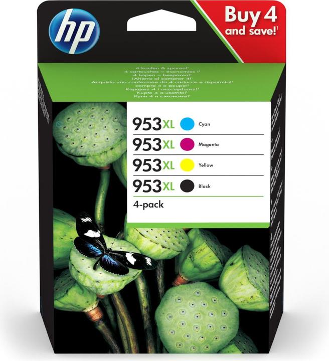 Actual product image HP 953XL Ink 4-pack blister (CMYK)