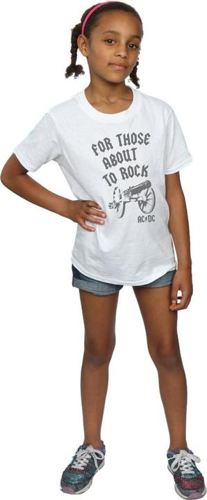 Actual product image AC/DC Girls For Those About To Rock Cannon Cotton T-Shirt (140, 146)