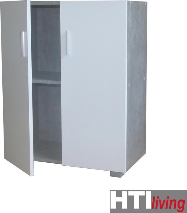 Actual product image HTI-Living Sideboard 2 compartments Thekla concrete-white (60 x 31 x 77 cm)