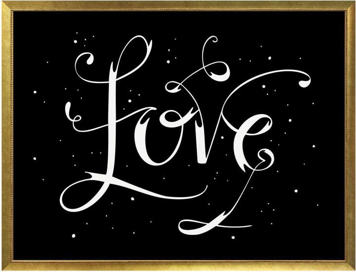 Image du produit Trenddeko Handlettering Love - noir négatif (30 x 24 cm)