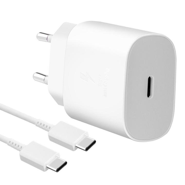 Produktbild Samsung EP-TA800EWE + EP-DG980BWE 25W Travel Charger + USB-C/USB-C Data Cable White (OOB Bulk) (25 W)