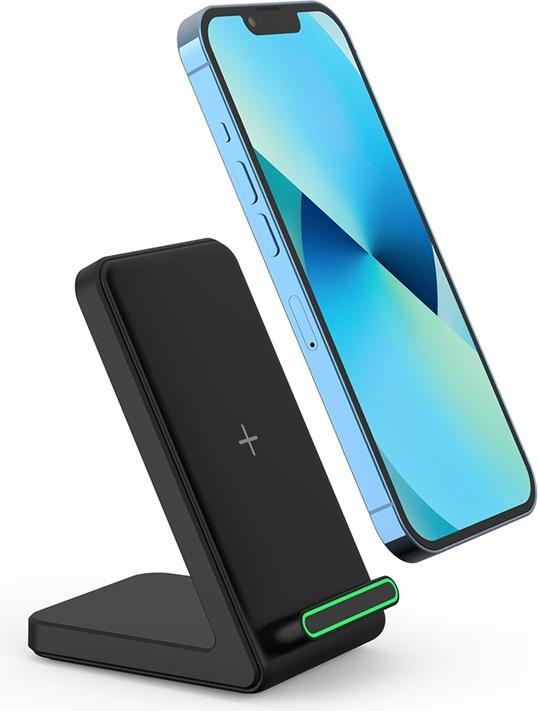 Produktbild Apfelkiste Qi Wireless Charger Induktionsladegerät Ladestation - Schwarz (15W) (15 W)