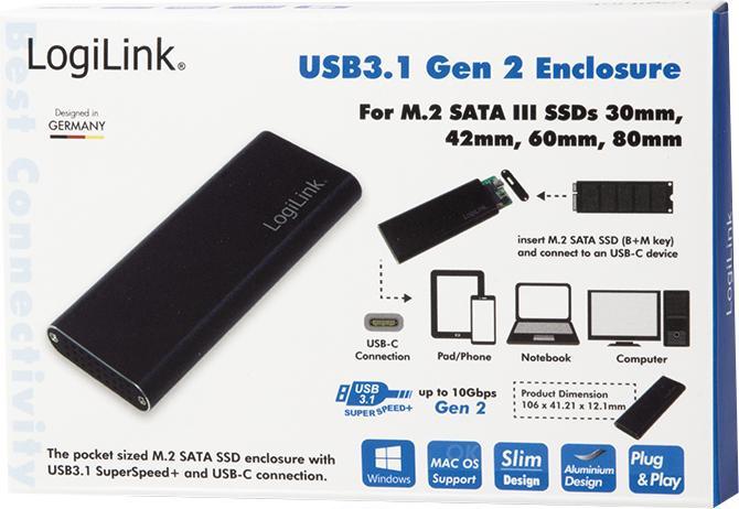 Immagine prodotto LogiLink UA0314 (M.2 2230, M.2 2242, M.2 2260, M.2)