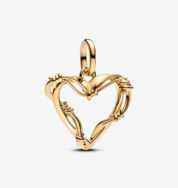 Immagine prodotto Pandora Medallions Wire Heart dangle Charm (Placcato oro 14K)