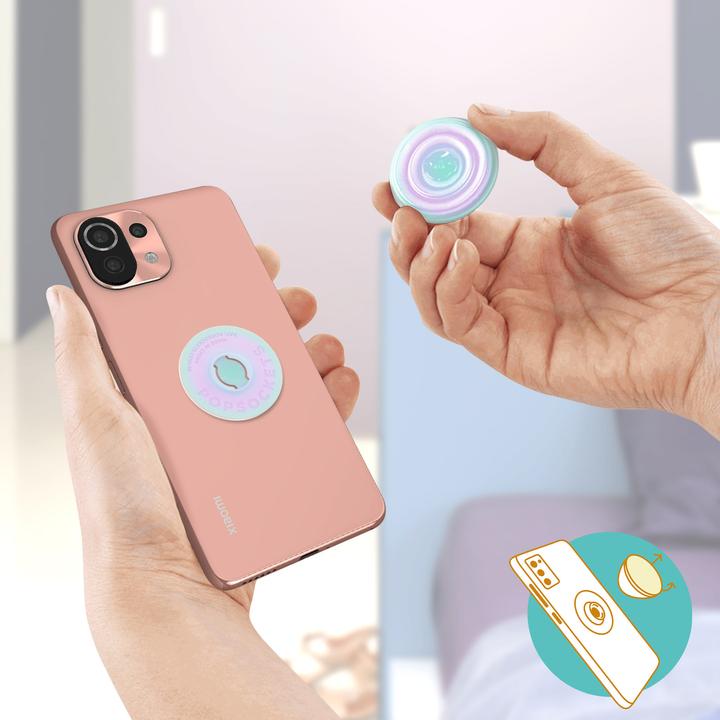 Actual product image PopSockets Clear Iridescent PopGrip