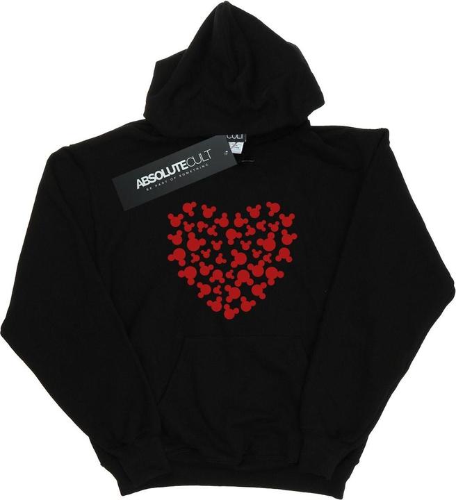 Immagine prodotto Disney Mickey Mouse Heart Silhouette Felpa con Cappuccio Ragazze (140, 146)