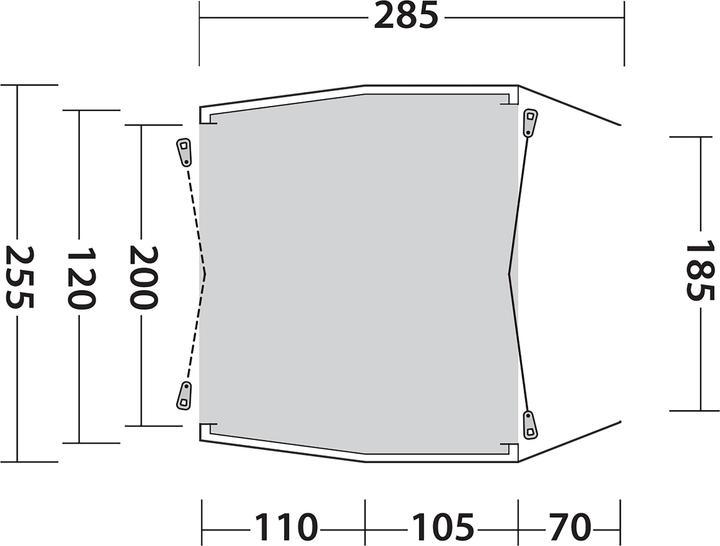 Produktbild Outwell Heckzelt Dunecrest L - Grün, Fahrzeugtyp: Bus, Aufbauart (Vorzelt, 9.80 kg)
