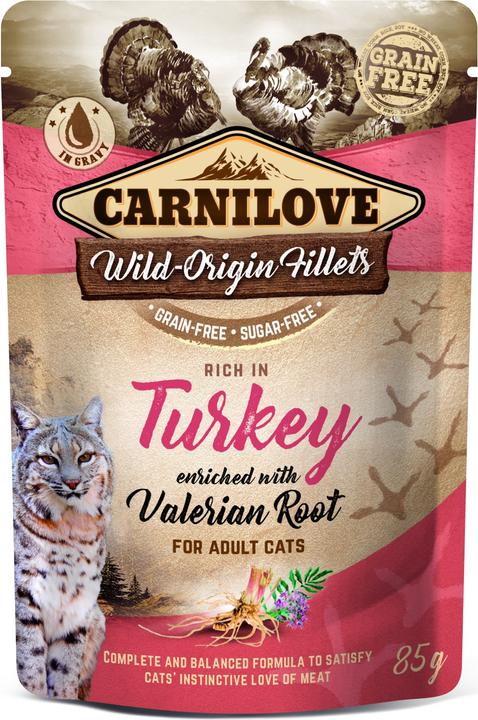 Immagine prodotto Carnilove Gatto adulto busta Ragù di tacchino e radice di valeriana (Adulto, 24 pz., 2040 g)