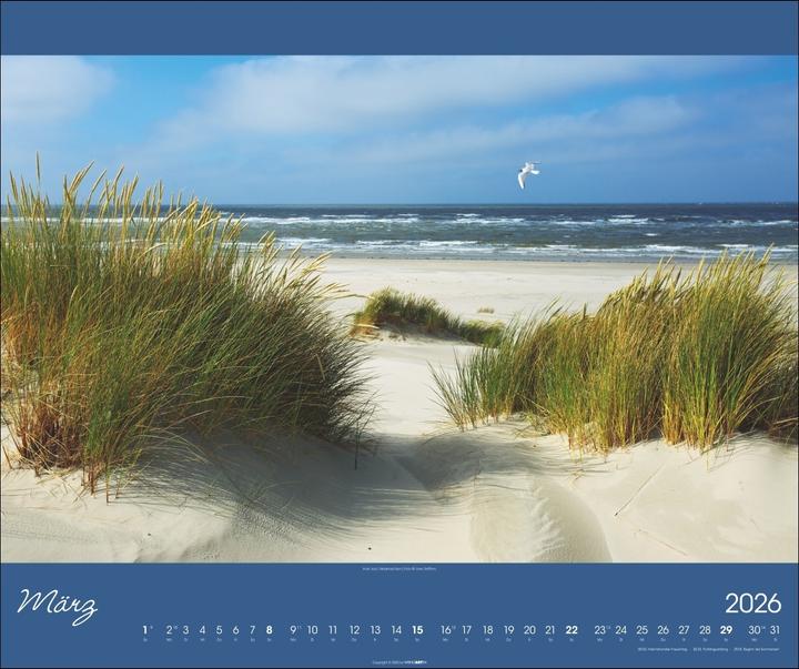 Produktbild Nordsee Kalender 2026 (55 x 46 cm, Harter Einband, Deutsch)