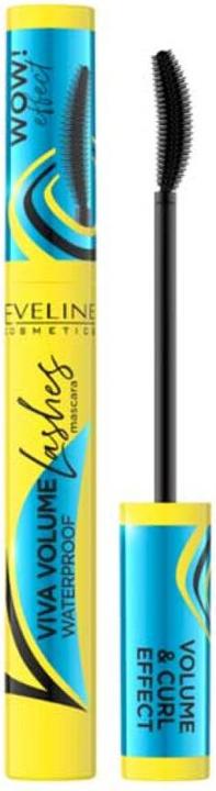 Actual product image Eveline Viva Volume Waterproof Mascara Black Volume & Curl Effect 10ml (Black)