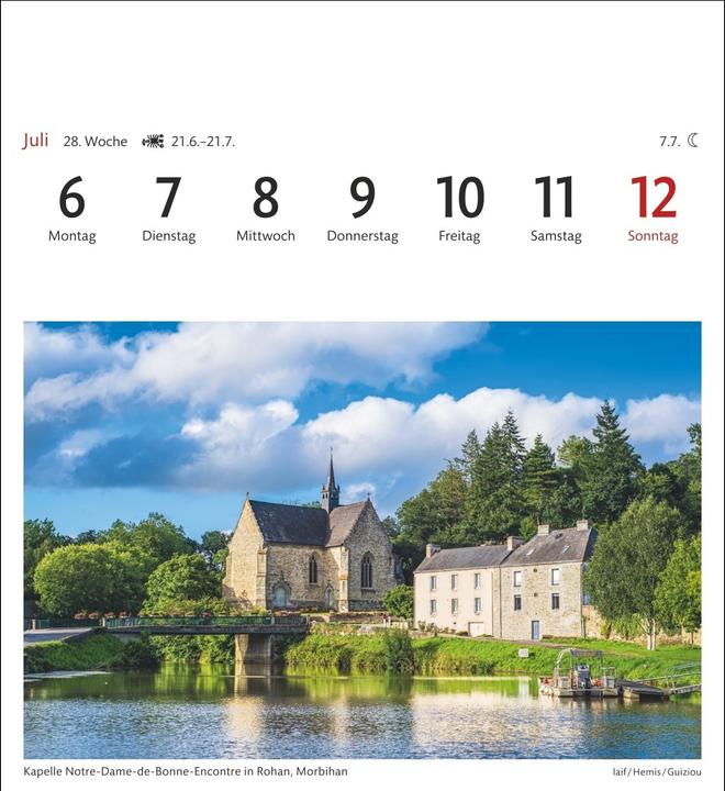 Immagine prodotto Harenberg Bretagne & Normandie Sehnsuchtskalender 2026 - Wochenkalender mit 53 Postkarten (Tedesco)