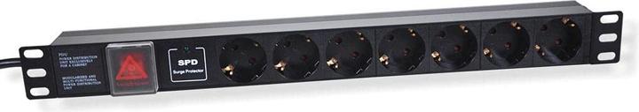 Actual product image Helos 48.30cm (19"") power strip PROFESSIONAL, 7-way, black, 2.0m, with switch 48.30cm (19"") PDU