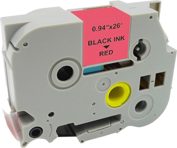 Produktbild MediaRange Schriftbandkassette schwarz auf rot 8m x 24mm (2.40 cm, Schwarz)