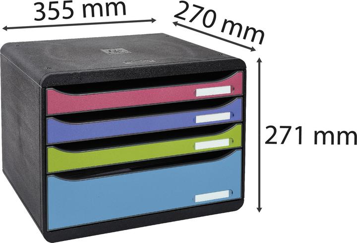 Actual product image Exacompta Drawer unit crosswise Maxi 4Pcs. (A4+)