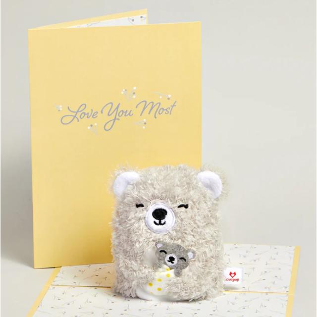 Pop-Up Plush Karte - Love You Most Mama Bear (1 pcs.)