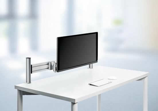 Produktbild Novus 990+1071+000 - Flachbildschirm-Montagearm - Weiss - 7 kg - Decke/Wand/Schre