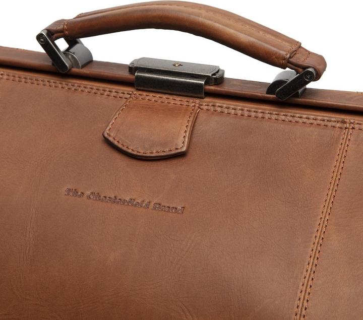 Produktbild The Vegan Cow Chesterfield Brand Leren Weekendtas Cognac Corfu (38 l)