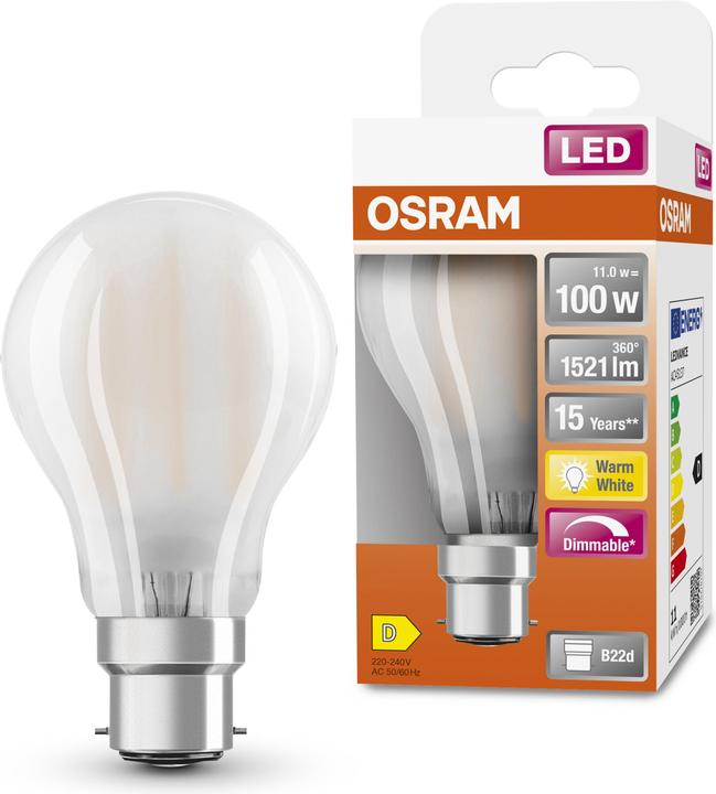 Produktbild Osram Led Retrofit Classic A (B22d, 12 W, 1521 lm, 1 x, D)