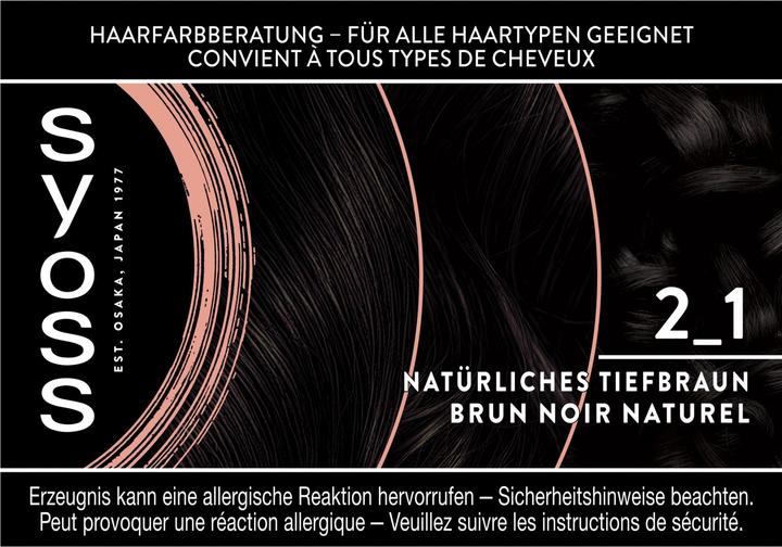 Immagine prodotto Syoss Coloration 2 1 Natürliches Schwarzbraun (2_1 Nero naturale marrone)
