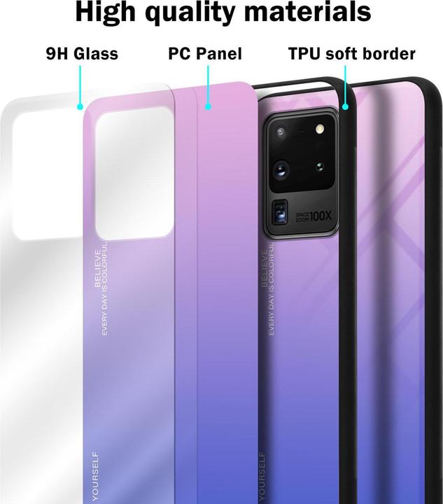Actual product image Cadorabo TPU 2 colors glass cover (Samsung Galaxy S20 Ultra)