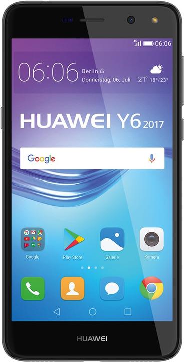 Actual product image Huawei Y6 2017 (16 GB, Gray, 5", Hybrid Dual SIM, 13 Mpx, 4G)