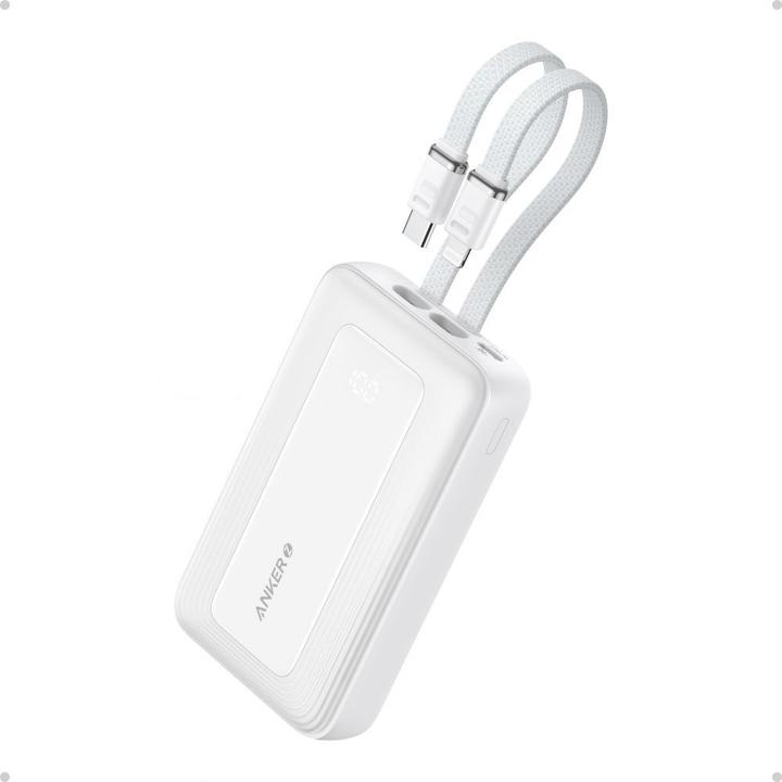 Produktbild Anker | Power Bank | A1680H21 | 10000 mAh | USB-C 30W, Lightning 27W | Built-In USB-C and Lightning Cables (10000 mAh)
