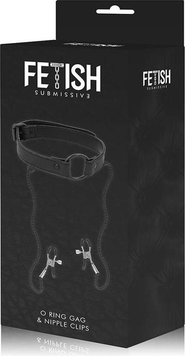 Image du produit Fetish submissive Anilla Mordaza Con Pinzas Para Pezones