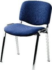 Actual product image Nowy Styl Besucherstuhl ISO PLUS Stoff Gestell aus Chrom Blau
