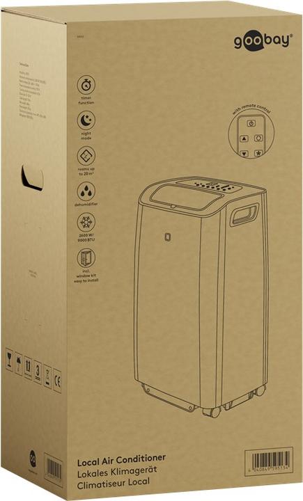 Actual product image Goobay Local Air Conditioner 9000 BTU/2600 W with Remote Control and Timer (20 m², 9000 BTU/h)