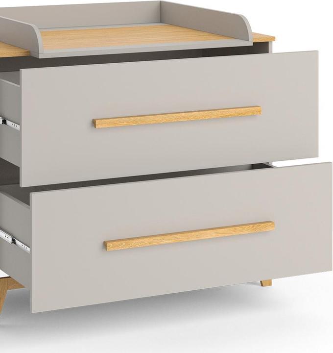 Actual product image VitaliSpa Wickelkommode Malia, Cashmere-Eiche, 108 x 98 cm mit 2 Schubladen